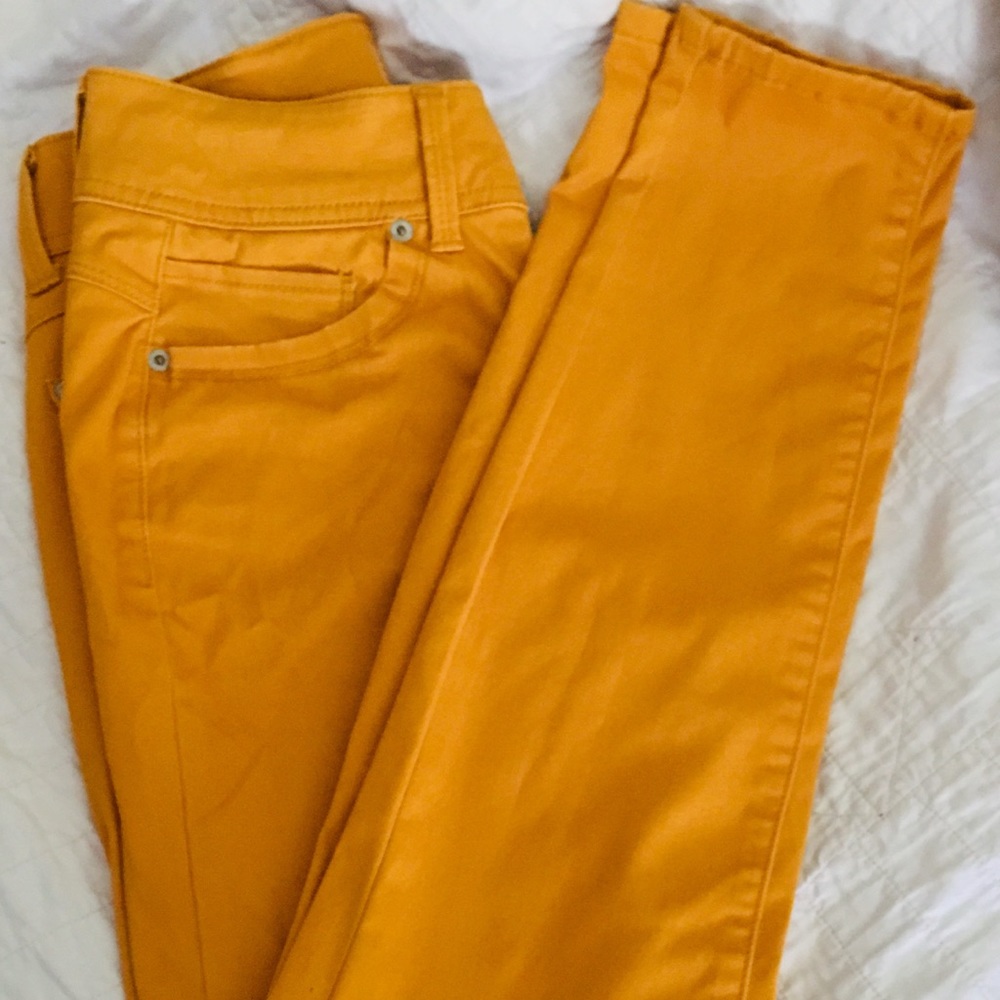 Brand new without tags high waist yellow jeans